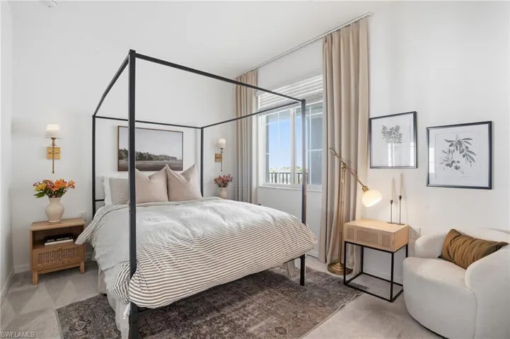 Bedroom featuring carpet