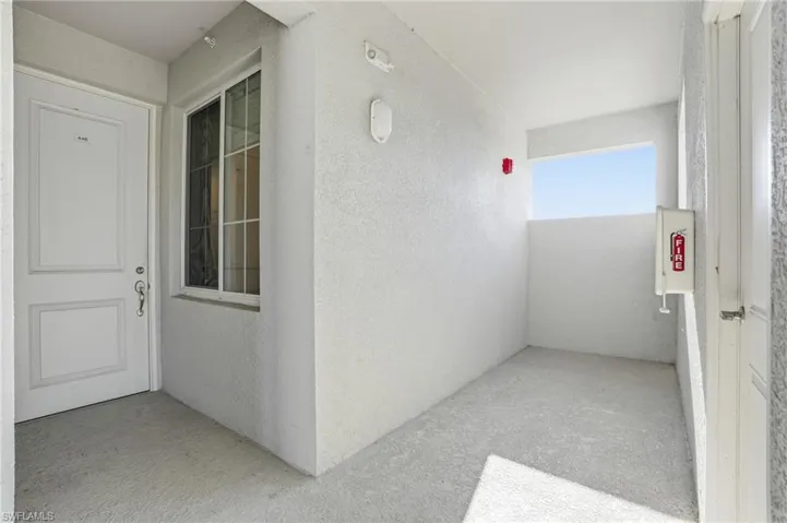 View of front door outside