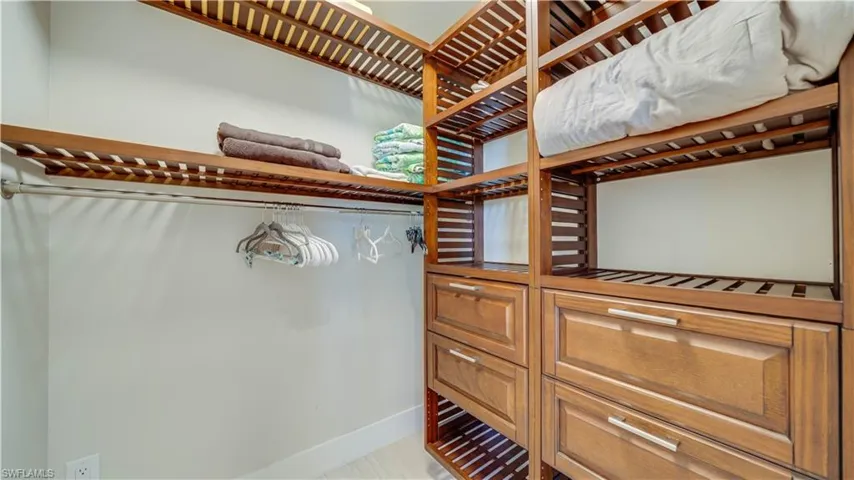 View of walk in closet