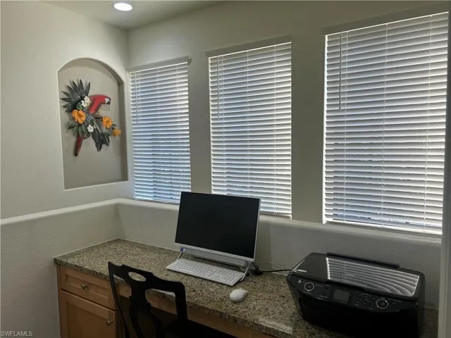 Office space featuring natural light