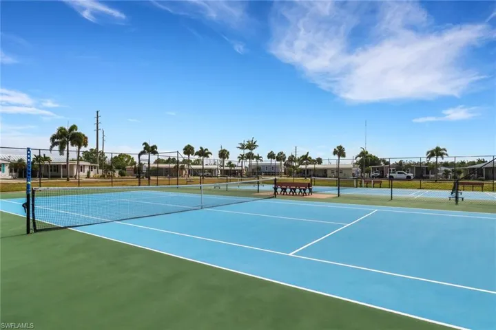 View of tennis court