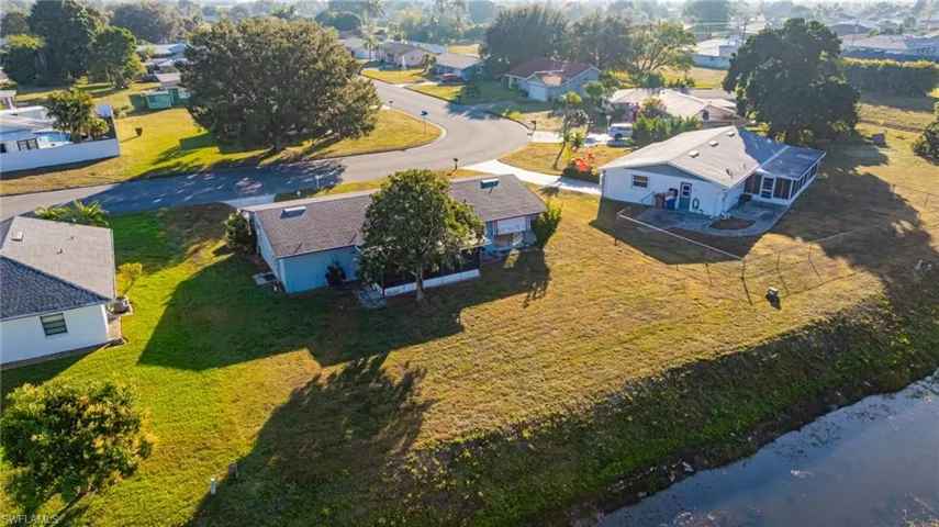Aerial view of residential area