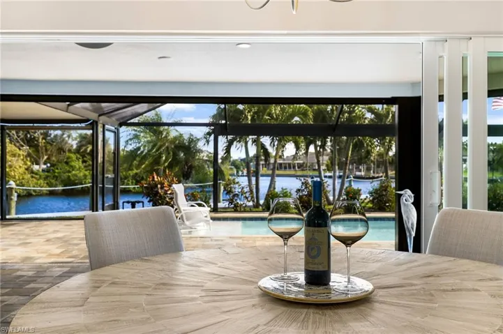 Overlooking your pool and the water