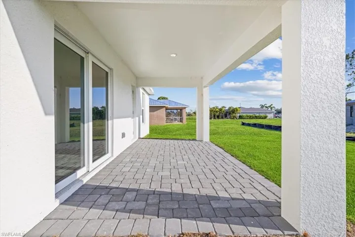 View of patio featuring a gazebo