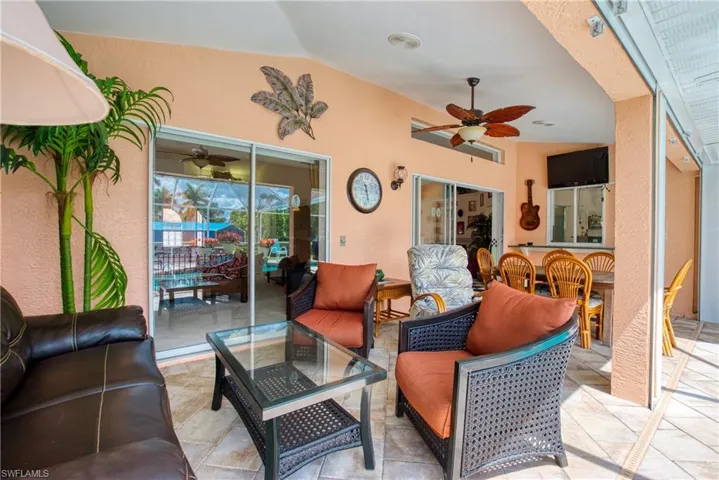 View of patio / terrace featuring ceiling fan and outdoor lounge area
