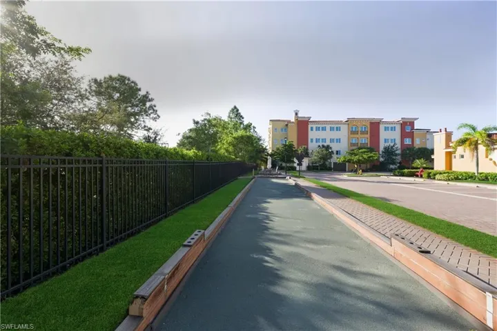 View of road with curbs and sidewalks