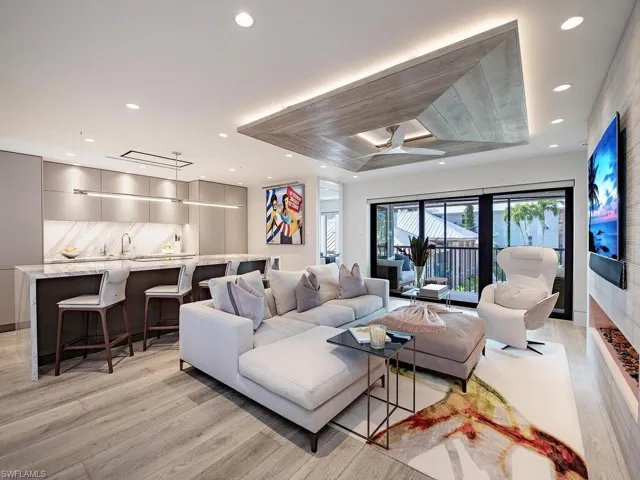 Custom cabinetry, ample seating