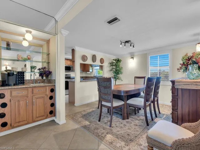 Custom Bar Near Dining Area