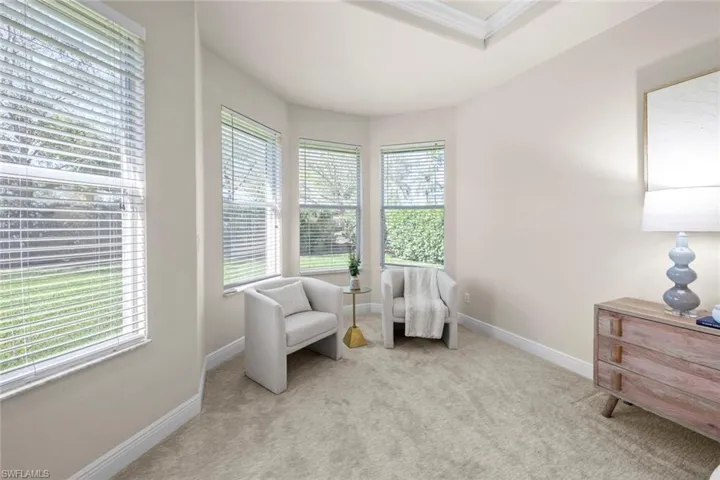 seating area in primary bedroom