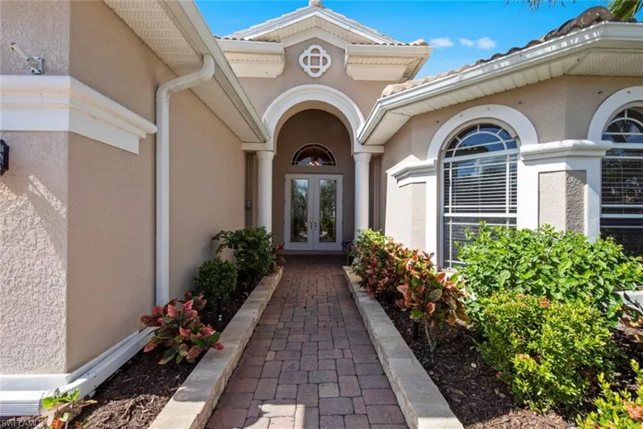 Landscaped front entry