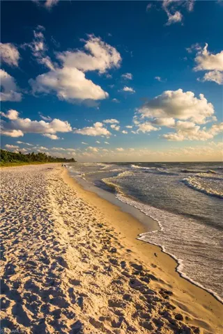 Water view with a beach view