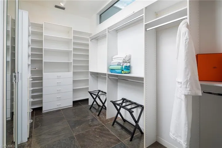 View of walk in closet