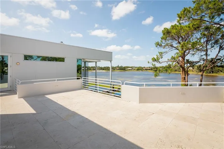 View of patio featuring a water view