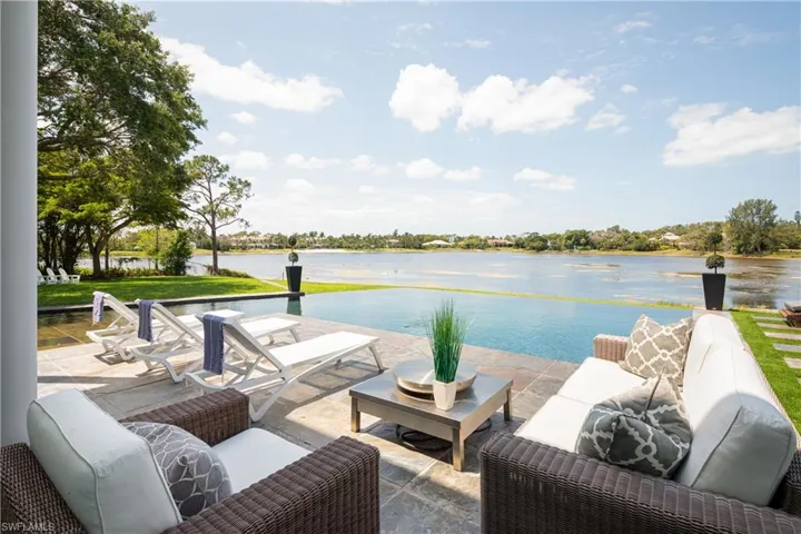 View of patio / terrace featuring a water view