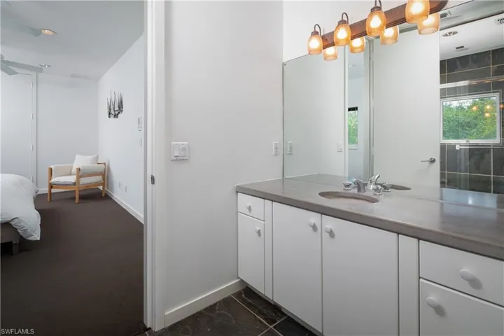 Bathroom featuring vanity