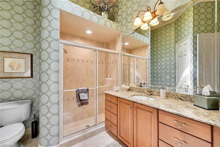 Bedroom 2 ensuite with walk in shower