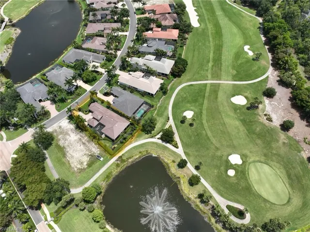 View of the lake and golf course