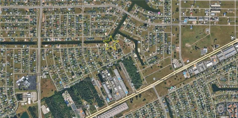 Aerial view of property's location