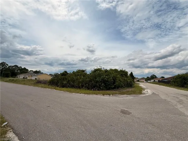 Corner lot featuring mature natural vegetation and direct asphalt road frontage