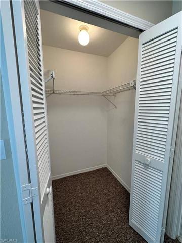 Inside walk in closet in bedroom "A"