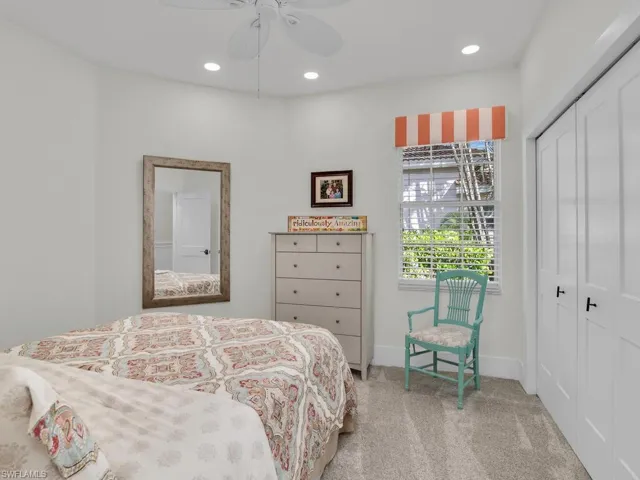 Guest bedroom fits queen size bed