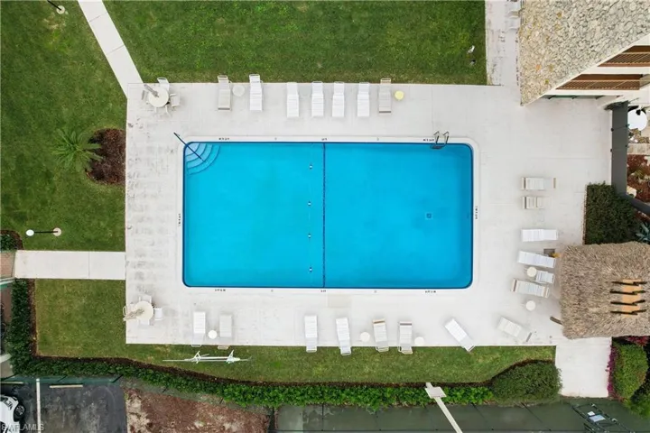 Aerial of the pool