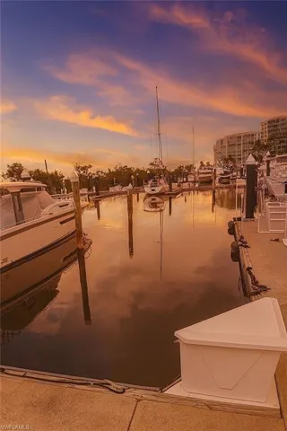 Water view featuring a boat dock