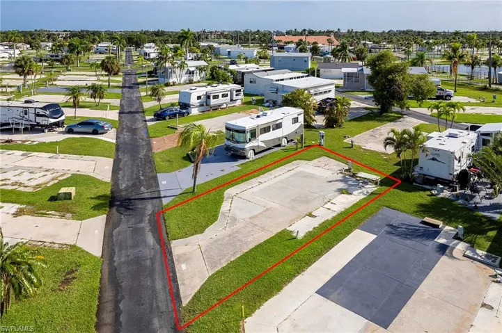 Birds eye view of property