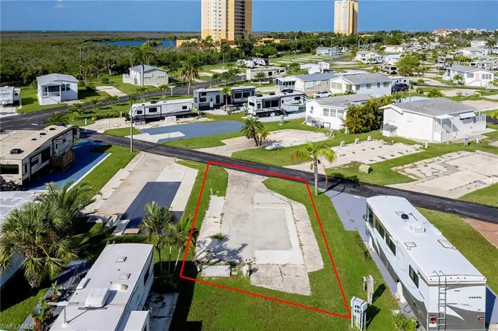 Birds eye view of property