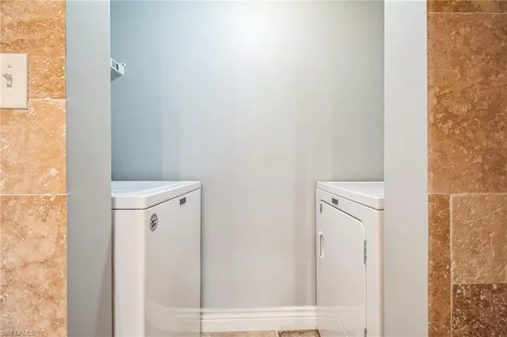 Laundry in bathroom