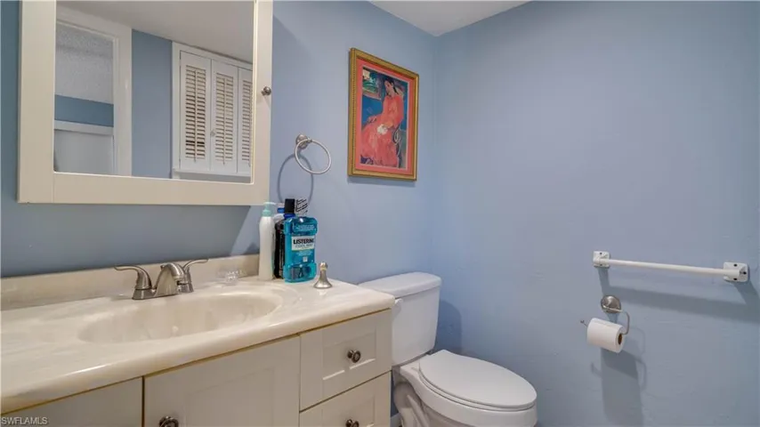 Bathroom featuring toilet and vanity