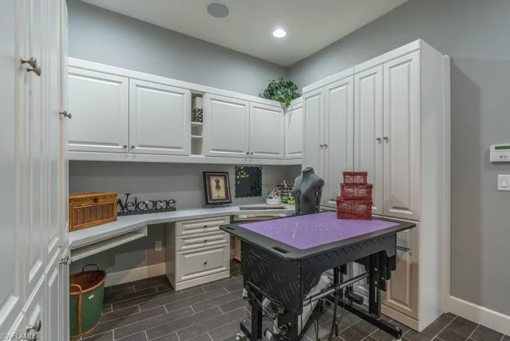 Office space with built in desk