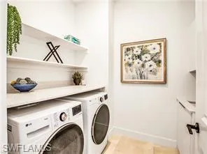 Laundry area featuring baseboards (Washer & Dryer not included)