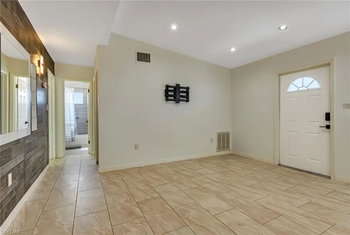 View of tiled foyer