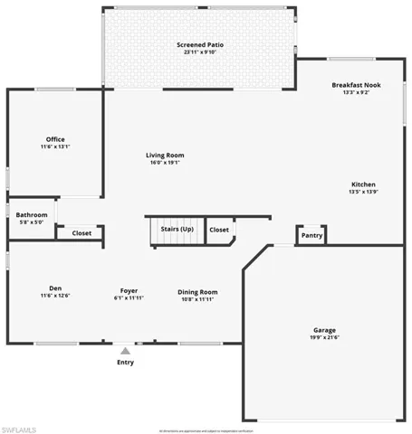 Floor Plan for 9501 Gladiolus Blossom Ct - First Floor
