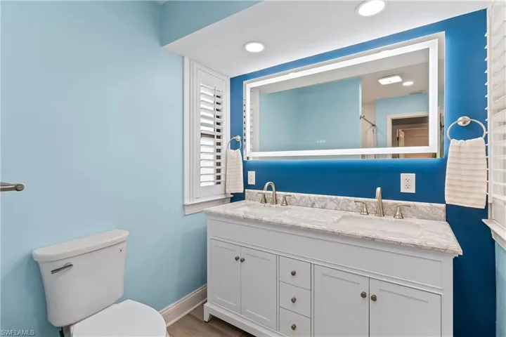 Dual Sinks in Guest Bathroom.