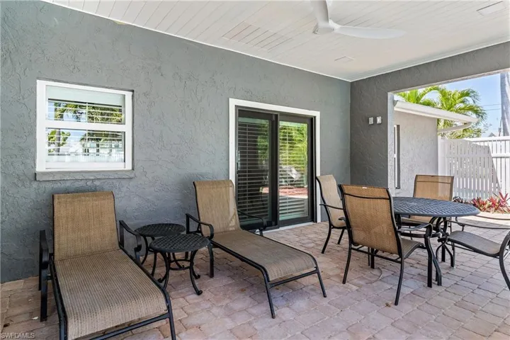 Covered Outside Lanai Area & Paved Deck.