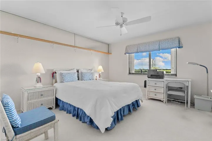 Bedroom featuring a ceiling fan