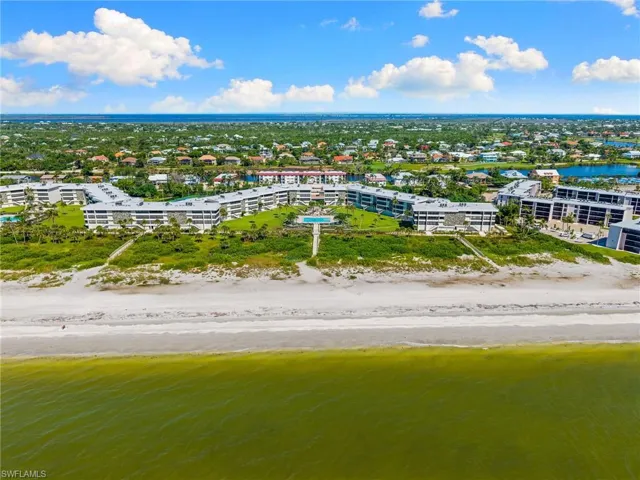 Drone / aerial view of expansive beach