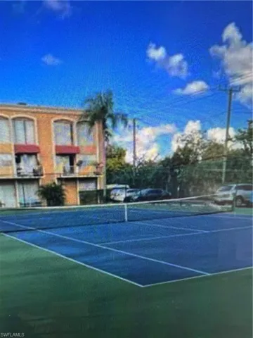 View of tennis court