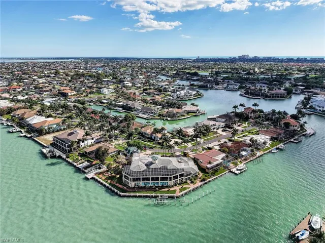 Aerial perspective of suburban area
