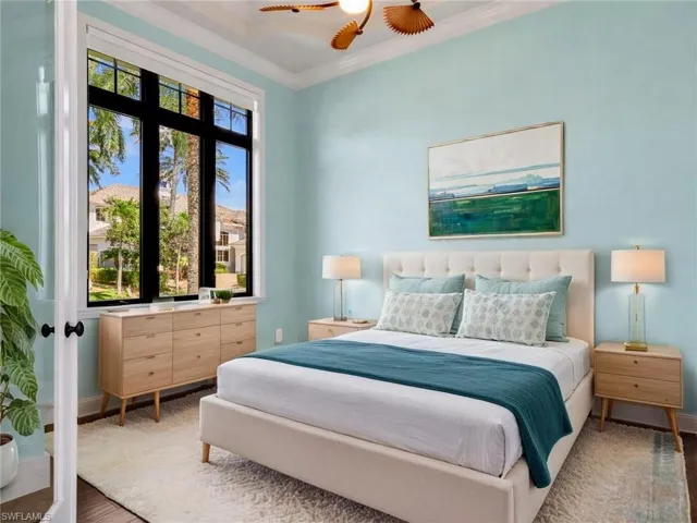 Virtually staged guest room