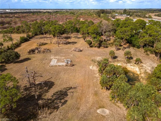 Aerial view of sparsely populated area