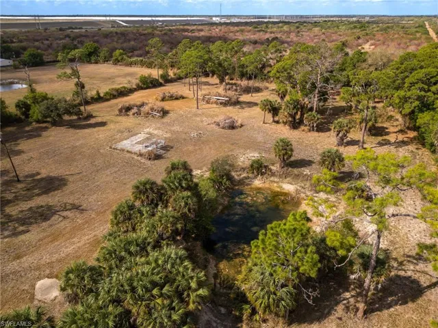 Aerial view of sparsely populated area