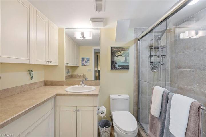 Bathroom with plenty of cabinet space for storage