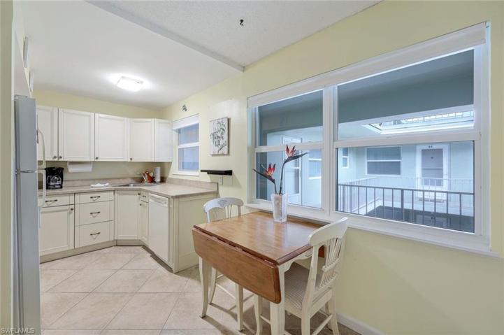 Light and bright dine-in kitchen