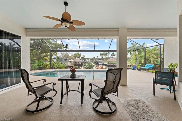 Lanai Area under Truss overlooking the Pool andSouthern View down the Hudson Canal