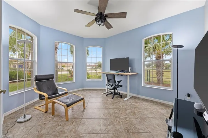 Alcove Shaped Den/Office Just off front entry.