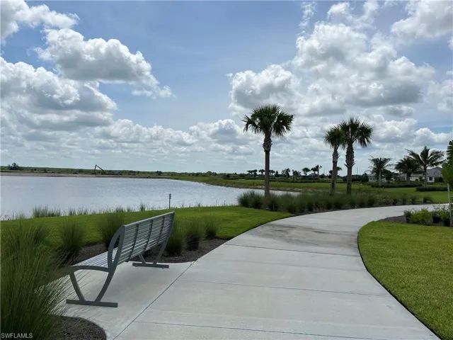View of community featuring a water view