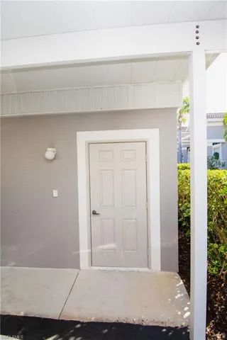 Private storage closet under carport.
